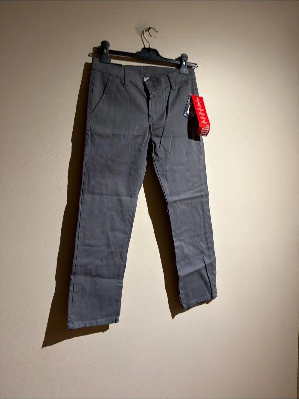 Chaps Men's Gray Straight-Leg Chinos
